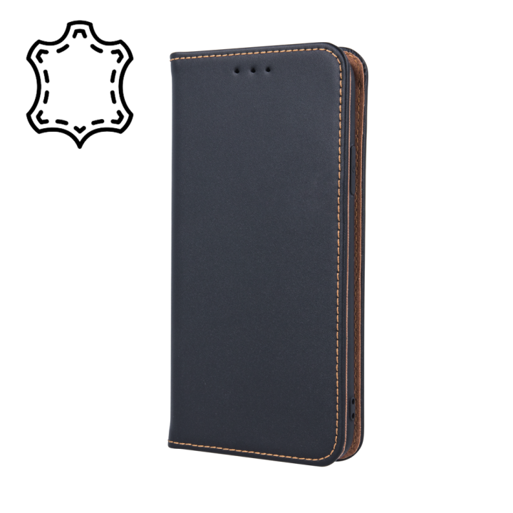 Genuine Leather Smart Pro Case For Huawei P30 Lite Black