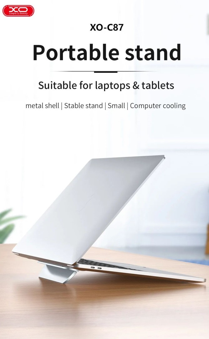 Xo C87 Simple Notebook Stand, Compact And Portable, Stable Support
