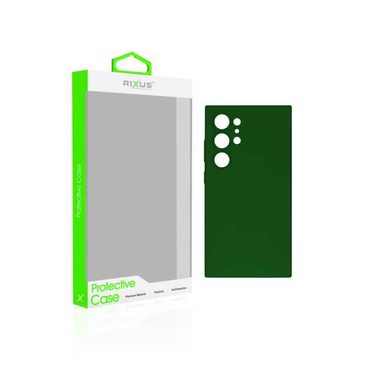 Rixus Soft Tpu Phone Case With Magsafe For Samsung Galaxy S24 Ultra S928B Dark Green