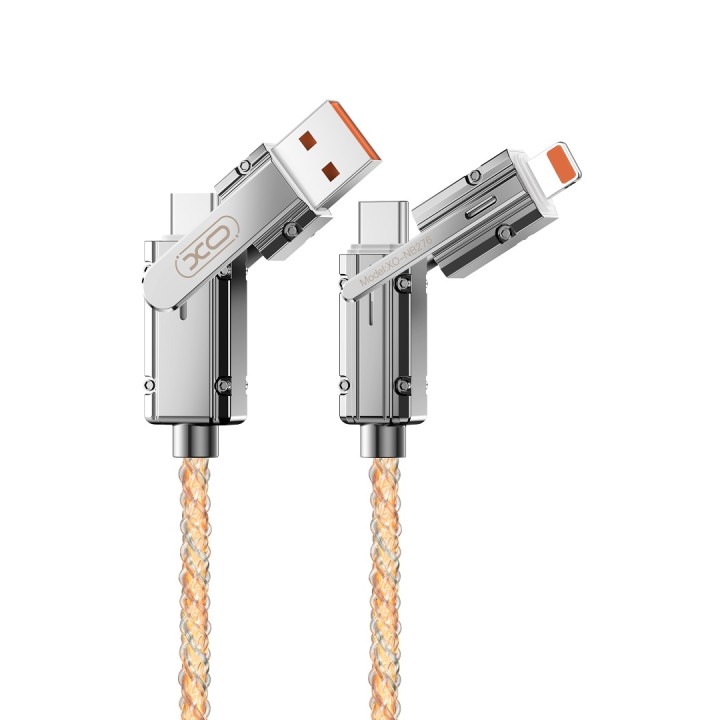 Xo Cabel Nb276 4W1 Usb-C - Lightning + Usb - Usb-C 60W 1,0M Szary - Cable