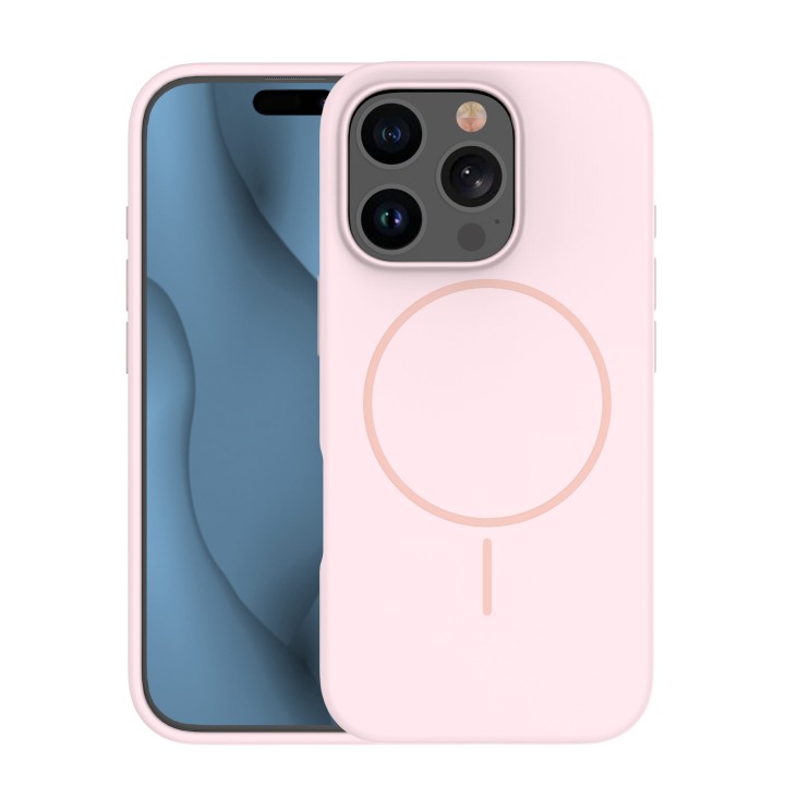 Silicon Thin Mag Case For Iphone 15 Pro Max Pink