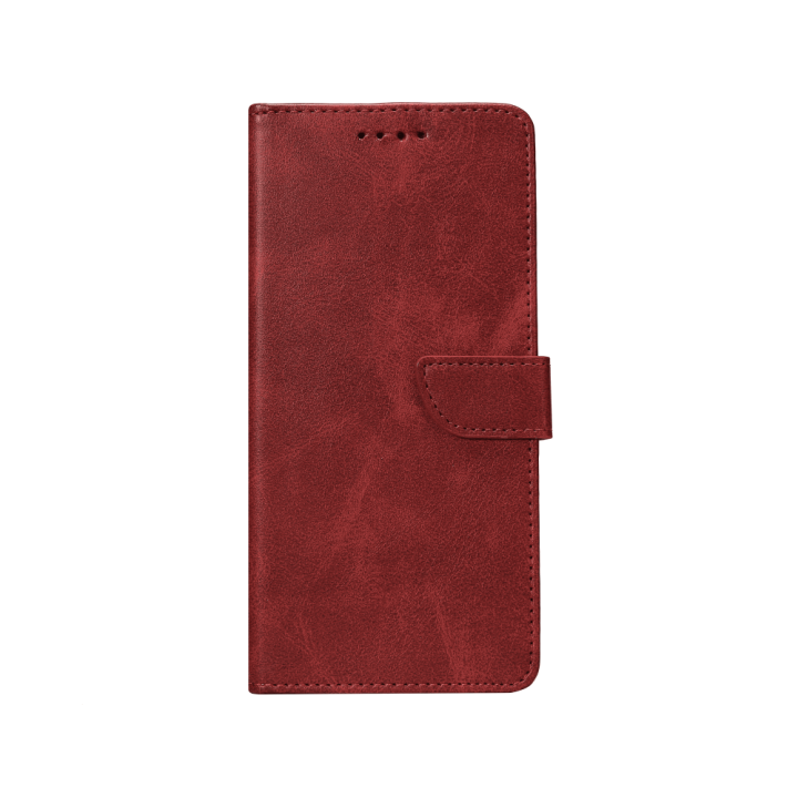 Rixus Bookcase For Samsung Galaxy S24 Ultra S928B Brown - tempered protection for smartphone
