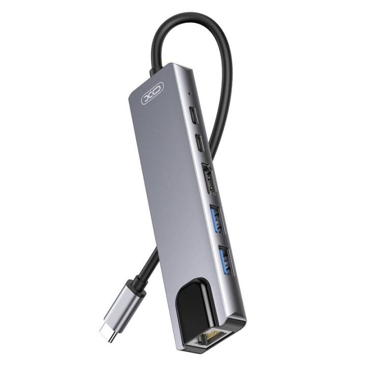 Xo Hub013 6 In 1 Type-C Multifunctional Docking Station
