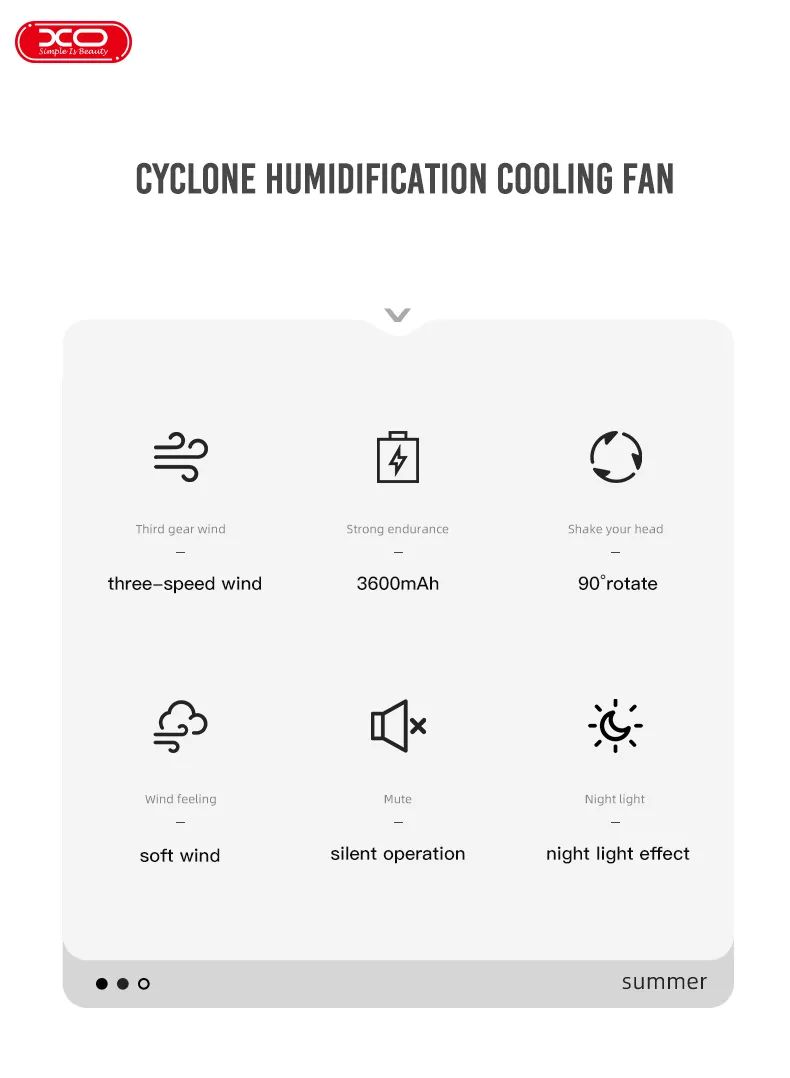 Xo Mf76 Spray Cooling Steering Fan