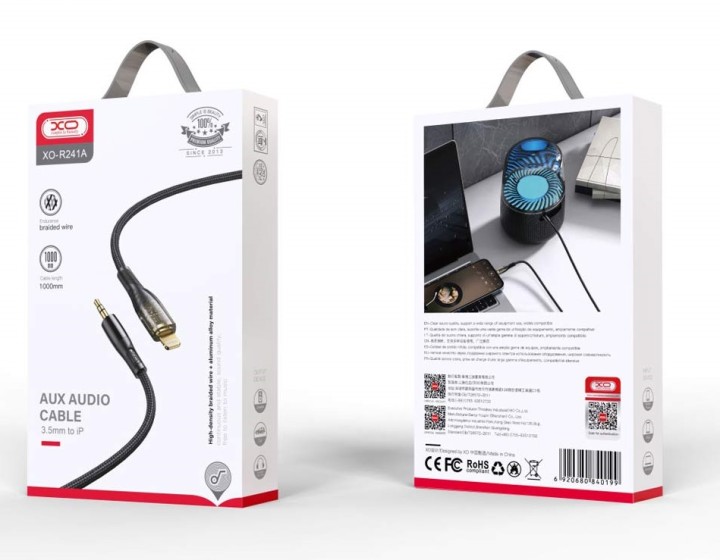 Xo Nb-R241A Lightning To 3.5 Transparent Audio Cable