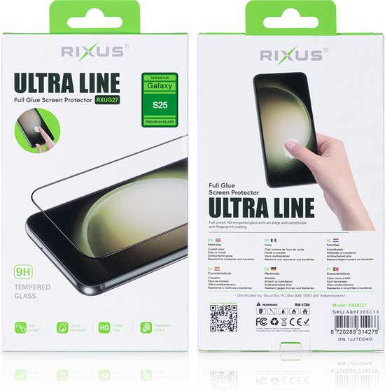 Rixus S9310 - Ultra Thin tempered Glass For Samsung Galaxy S25