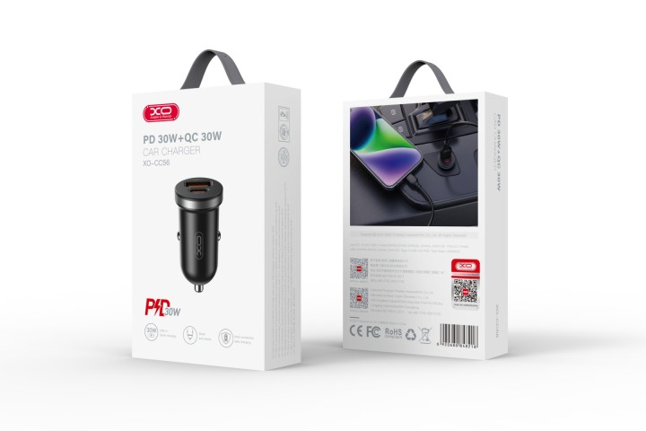 Xo Cc56 Mini Car Charger A+C Single Port 30W/Simultaneous 5V3A