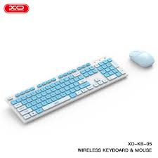Xo Kb-05 Wireless Keyboard Mouse (White)