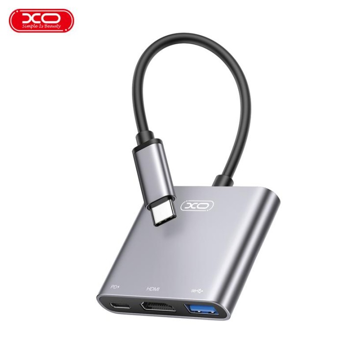 Xo Hub011 3 In 1 Type-C Multifunctional Docking Station