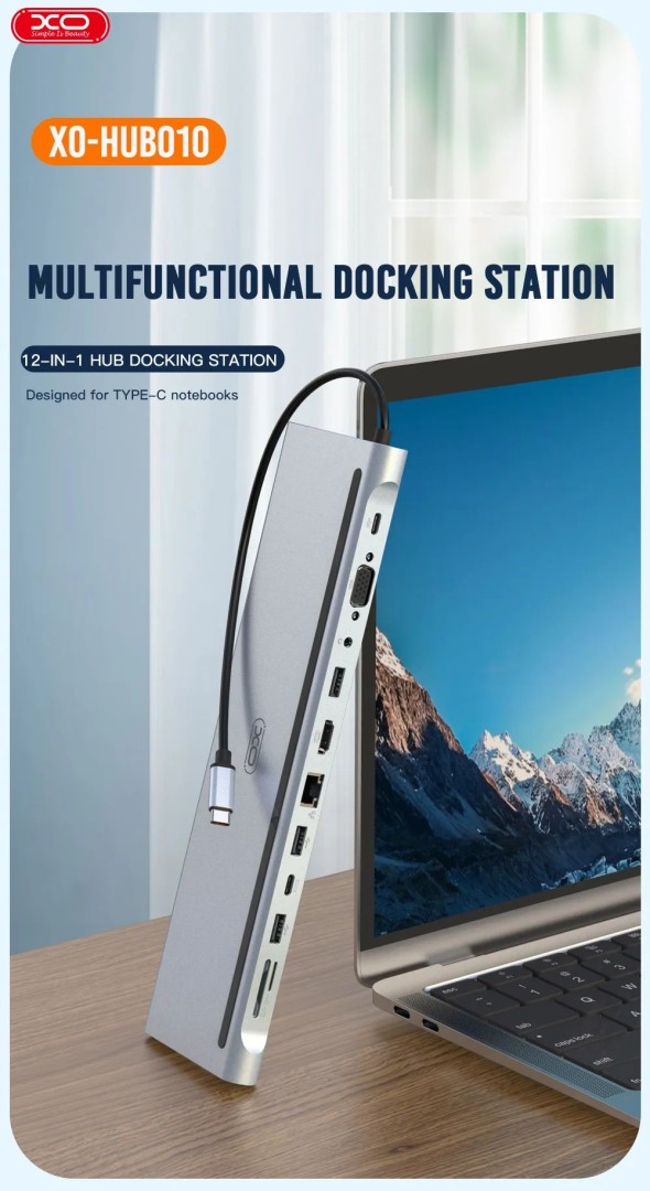 Xo Hub010 12 In 1 Multifunctional Docking Station