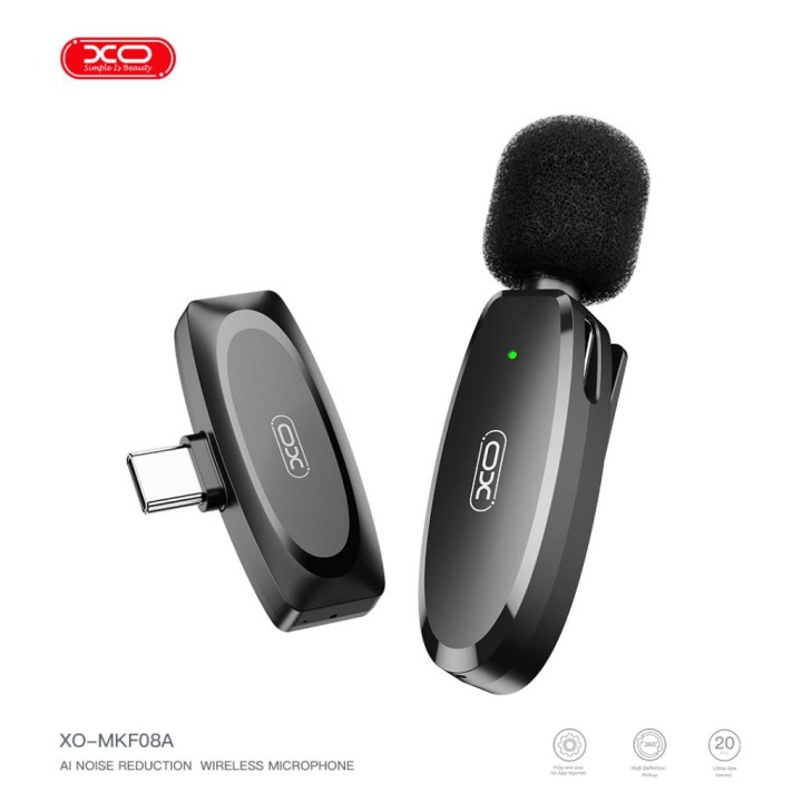 Xo Mkfo8A Typec Wireless Collarclip Microphone