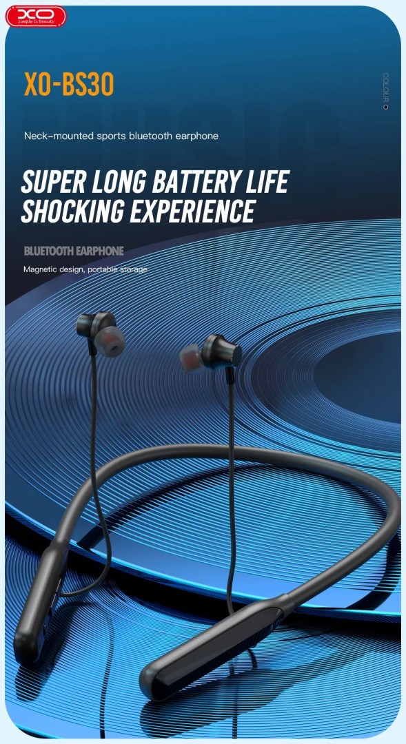 Xo Bs30 Large Capacity Long Battery Life Sports Bluetooth Headset