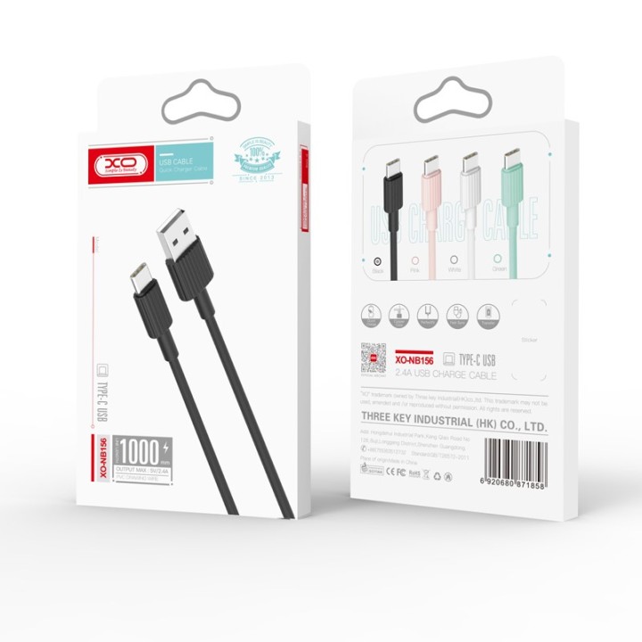 Xo Cable Nb156 Usb - Usb-C 1,0 M 2,4A White