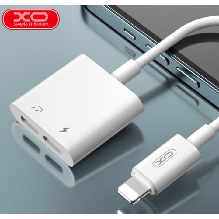 Xo Nb172A Adapter Charger +Audio Ligtining To Lightining + Lightining - Cable
