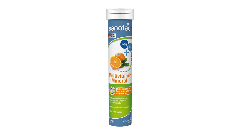 Hansal Multivitamin + Mineral (1+1 FREE) Effervescent Tablets With Orange Flavor 20 Pieces