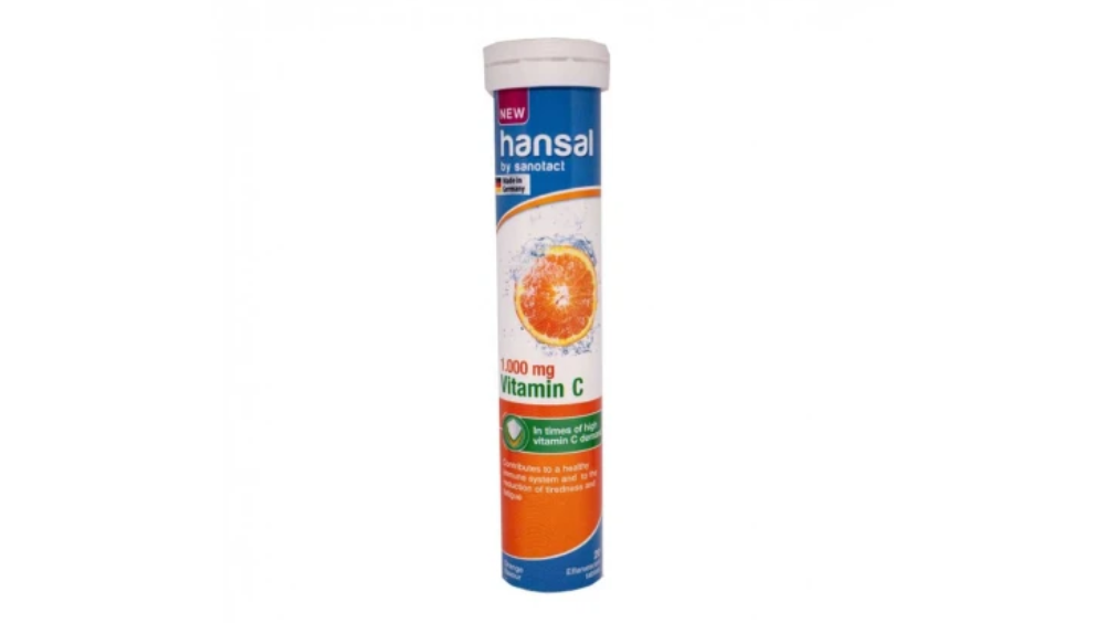 Hansal Multivitamin (1+1 FREE) Effervescent Tablets With Orange Flavor 20 Pieces