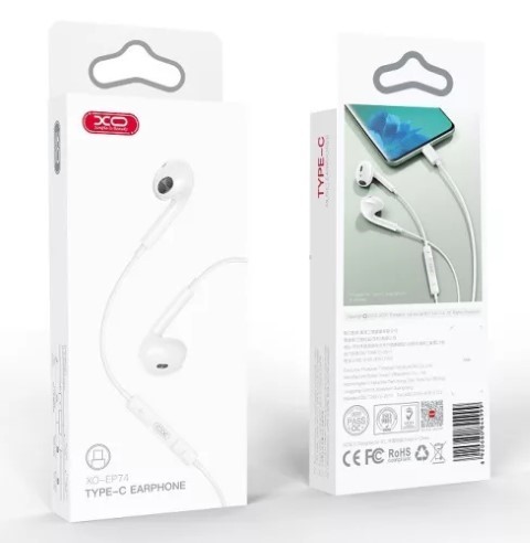 Xo Ep74 Wired Earphone Type C White