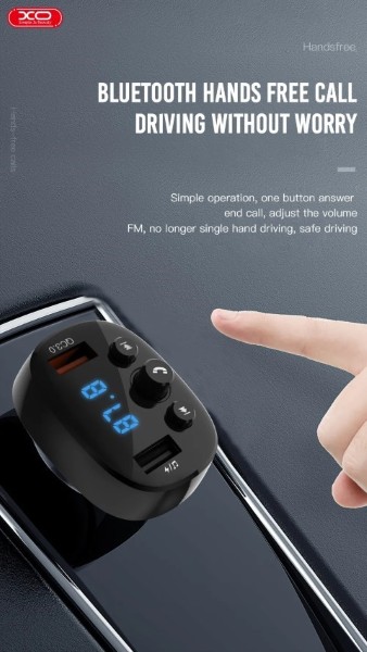 Xo Transmiter Fm Bcc03 Bluetooth Mp3 Car Charger 18W Black