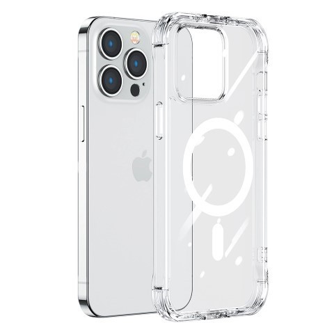 Magetic Clear Phone Case Iphone 14 Plus white