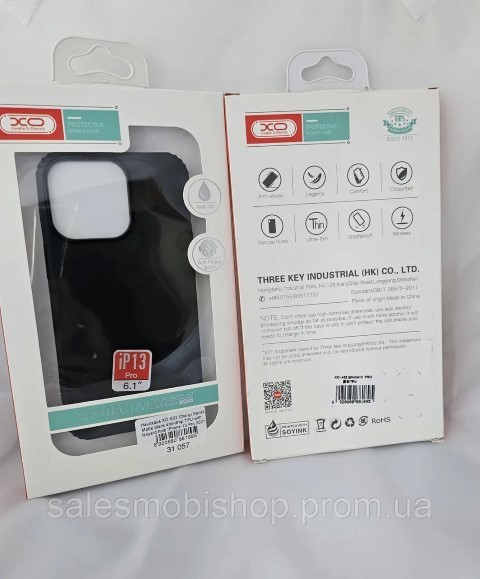 Xo K02 Chanyi Series Iphone 13 Pro 6.1' Matte Black Anti-Drop Tpu With Lanyard Hole smartphone case