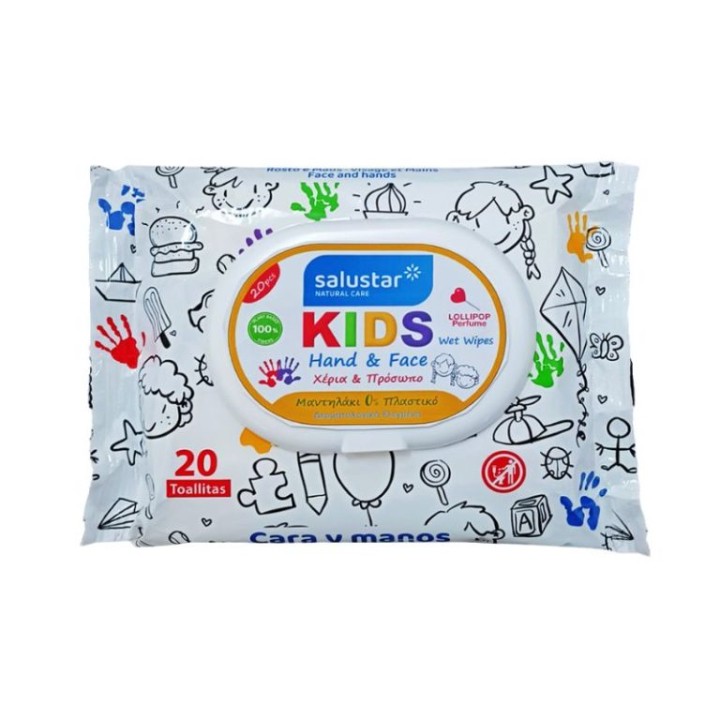 Salustar Kids Hand And Face Wet, Wipes, 20pcs