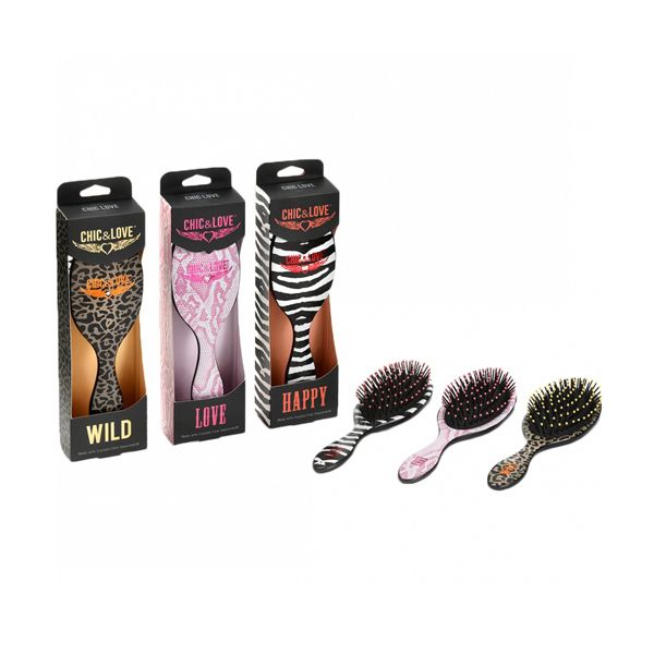 Chic & Love Hair Brush Made With Crystals From Swarovski - Love