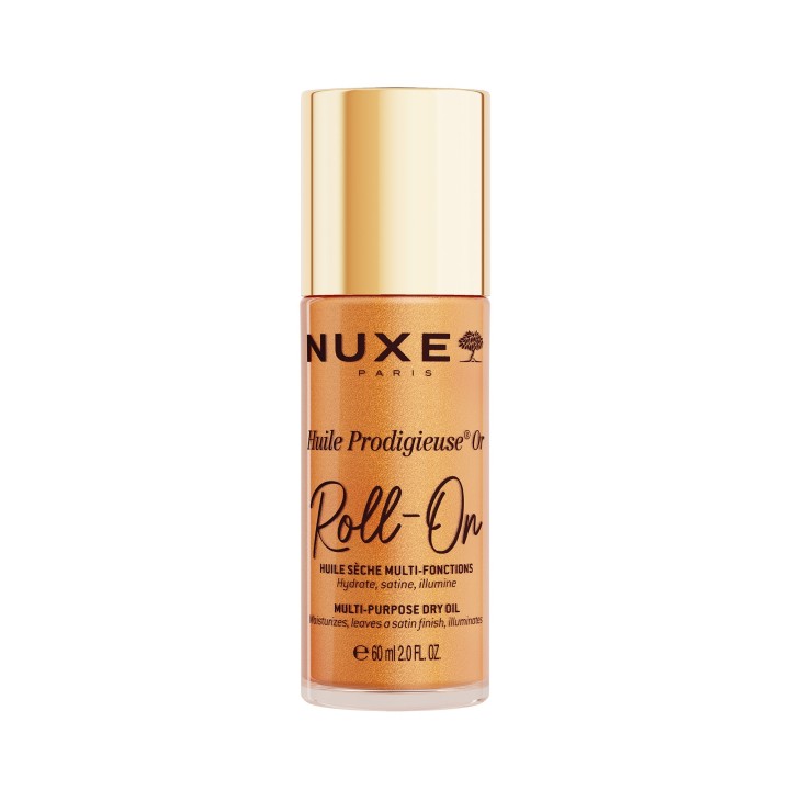Nuxe Huile Prodigieuse Or Iridescent Dry Oil for Face, Body & Hair in Roll On, 60ml