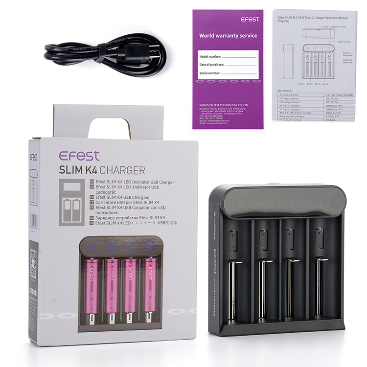 EFEST - SLIM K4 CHARGER