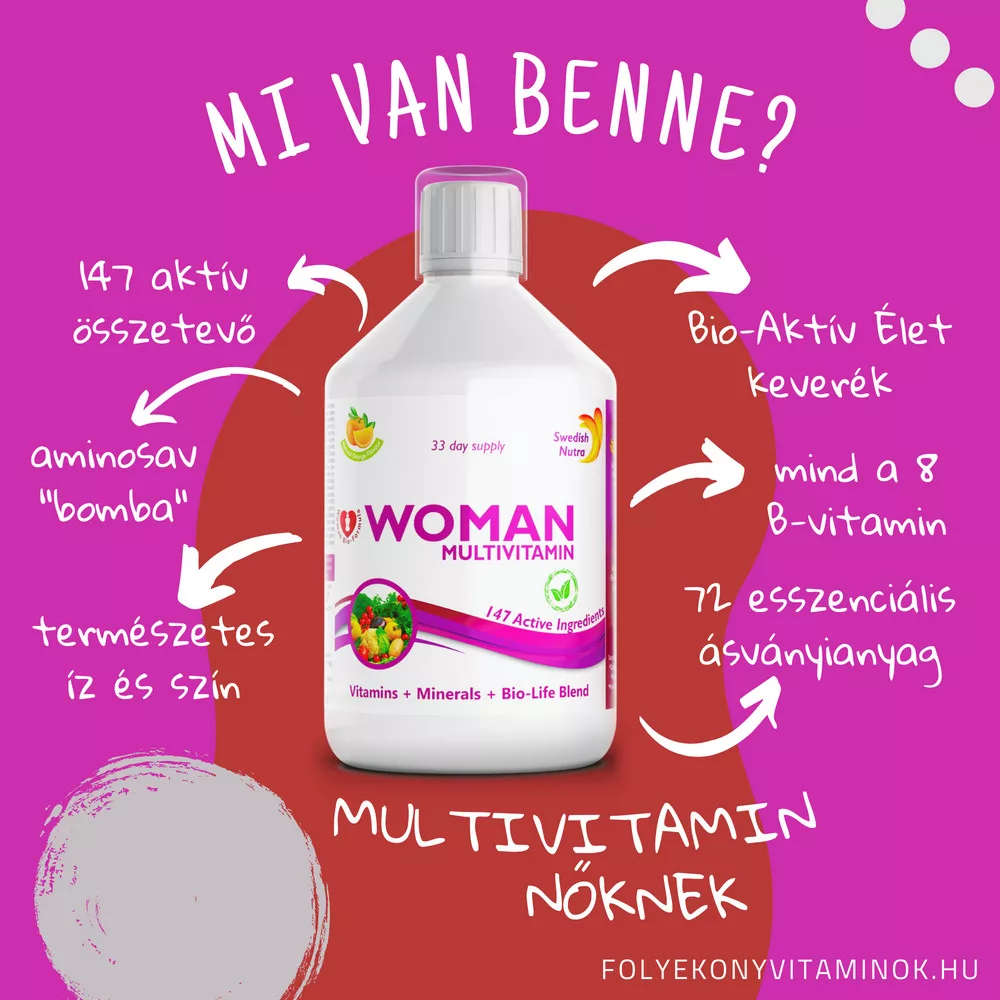Swedish Nutra Woman 500ml - liquid multivitamin and minerals for women