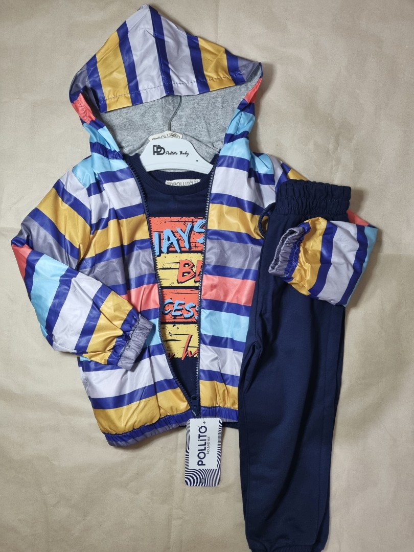 Set with long sleeves and jacket for a boy