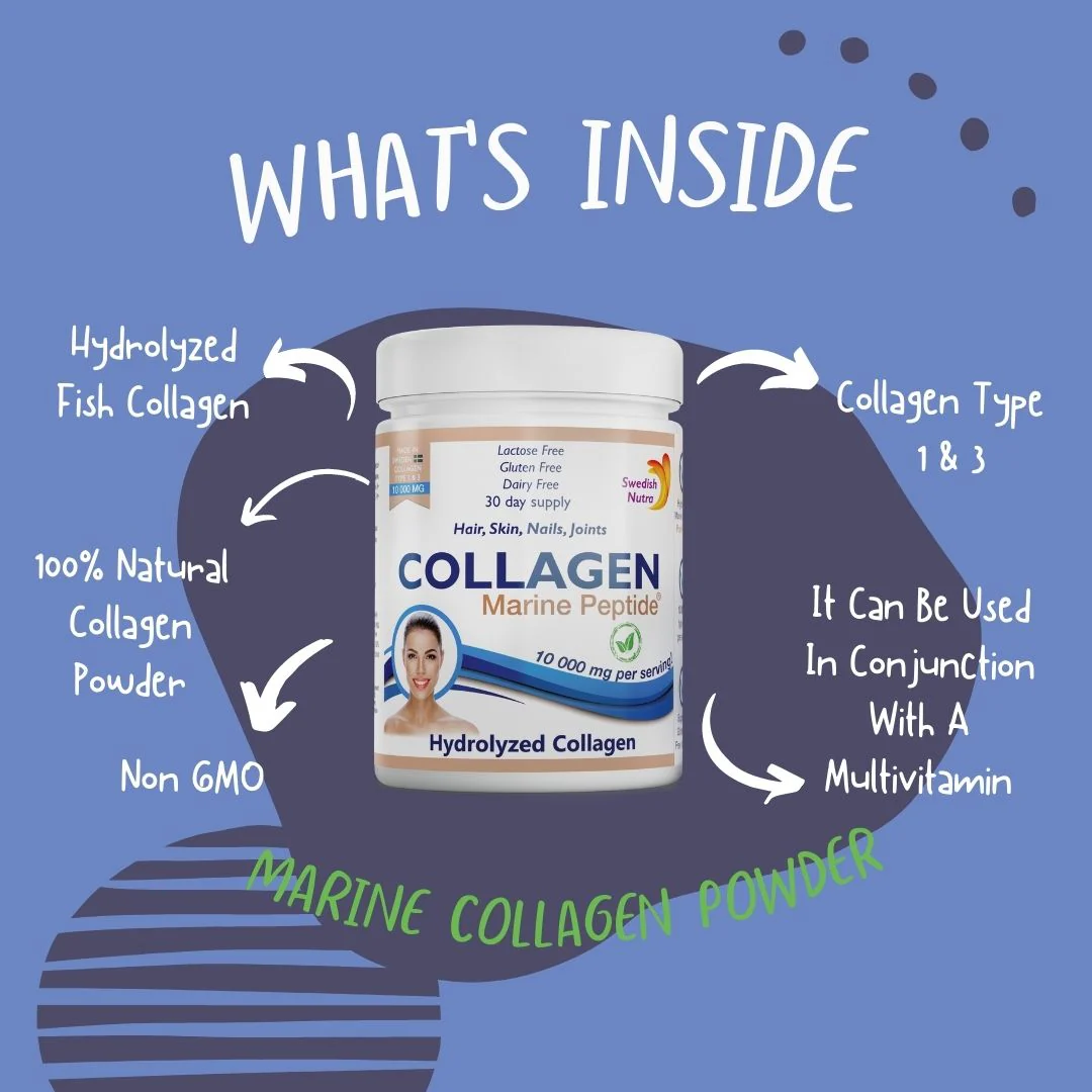 Swedish Nutra Marine Collagen Supplement Powder 10,000mg 30 servings