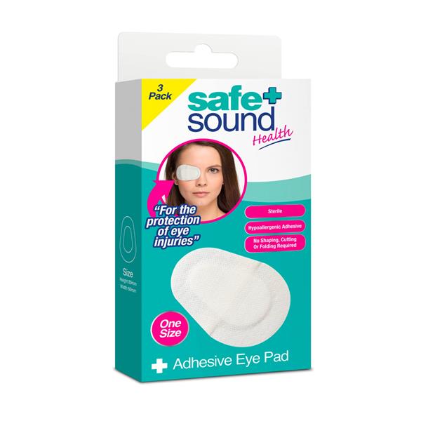 Safe + Sound Adhesive Eye Pad X3 Pcs