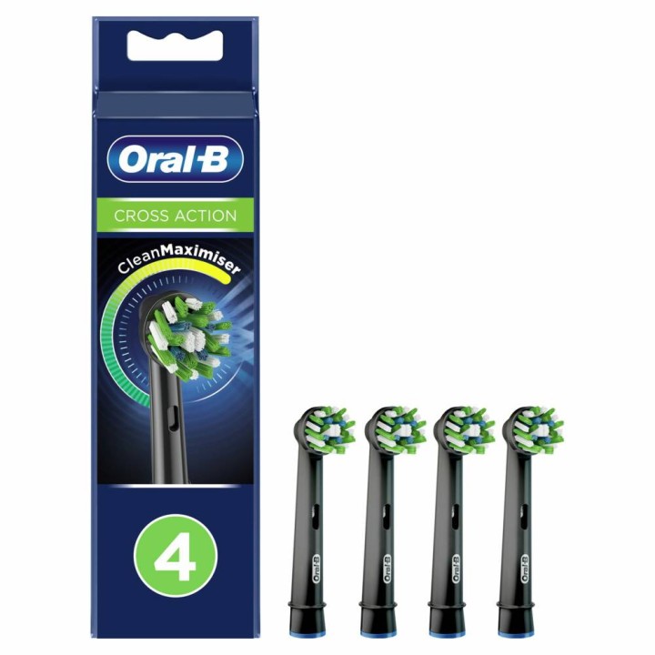 Oral-B Cross Action Clean Maximiser Toothbrush Refills Black 4S