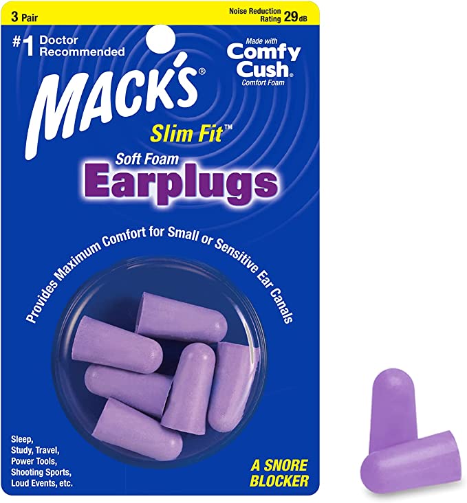 Macks Slim Fit Safesound Earplugs 3 Pairs
