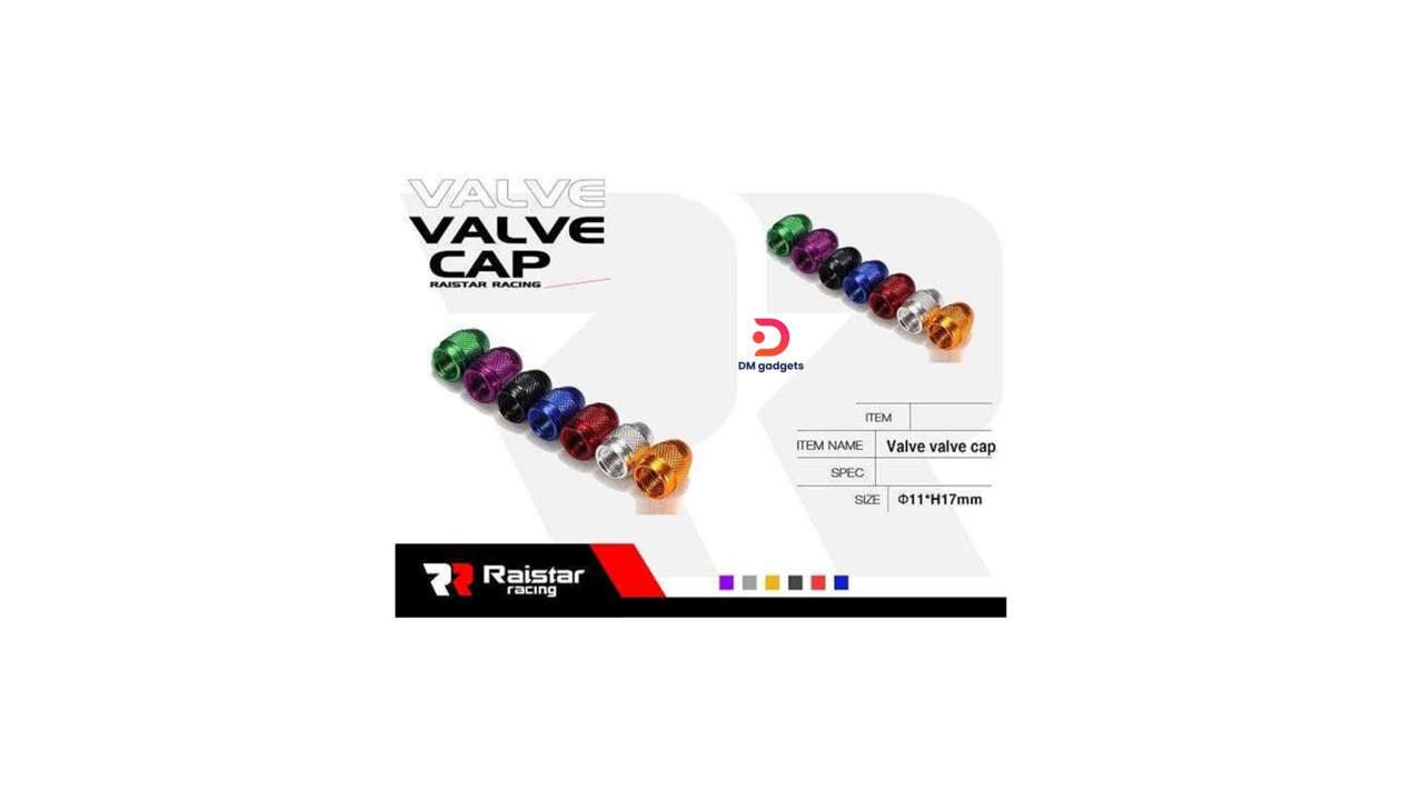 641#Raistar®Racing Tire Valve 4xCaps-set-R-Z17102-4U-140519 -Blue