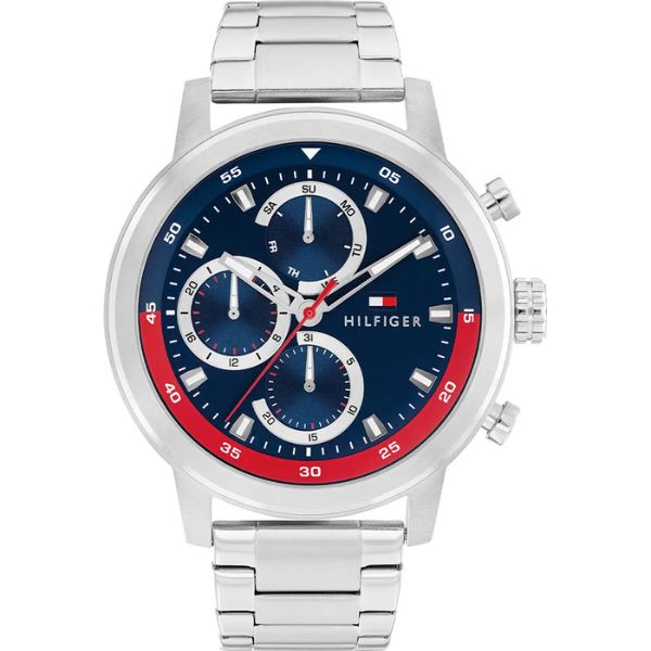 Tommy Hilfiger Rocky Silver and Blue Men's Wrist Watch