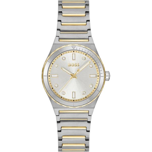 Hugo Boss Candor Two-tone watch with silver-white dial