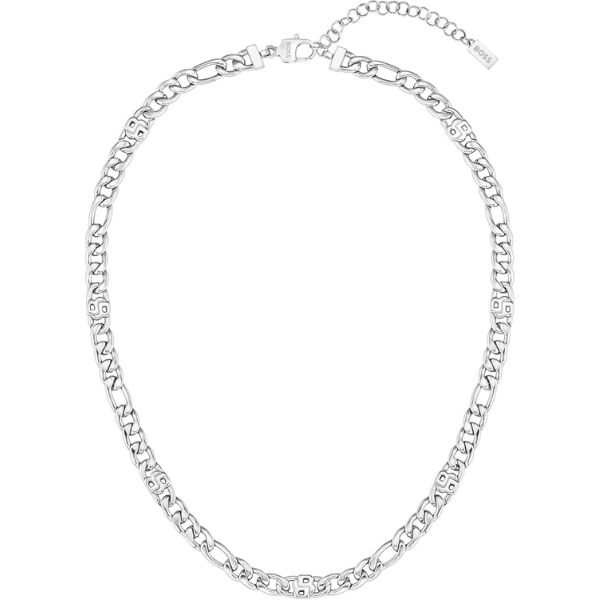 Hugo Boss Jewellery Adjustable Silver colored stainless steel necklace