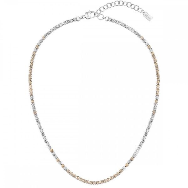 Hugo Boss Jewellery Adjustable necklace with clear and champagne-coloured crystals