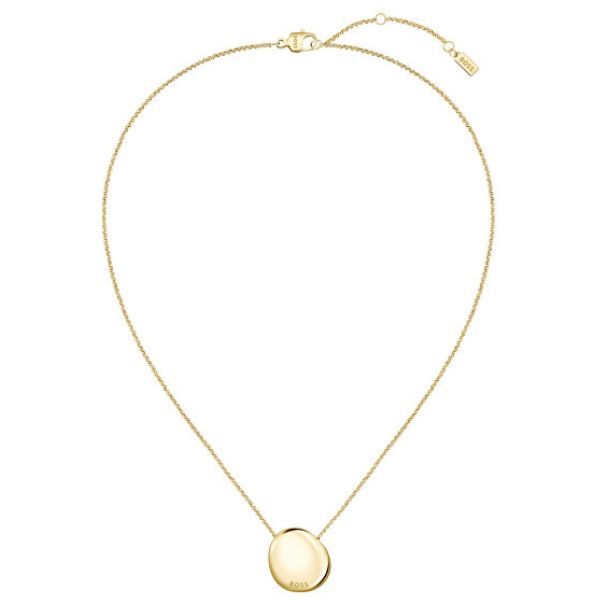 Hugo Boss Jewellery Gold-tone necklace with pebble-style pendant