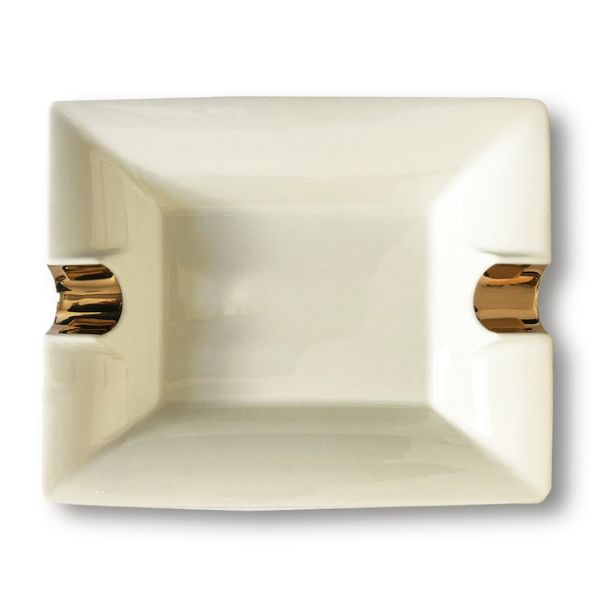 Tycoon Cigar Ashtray White