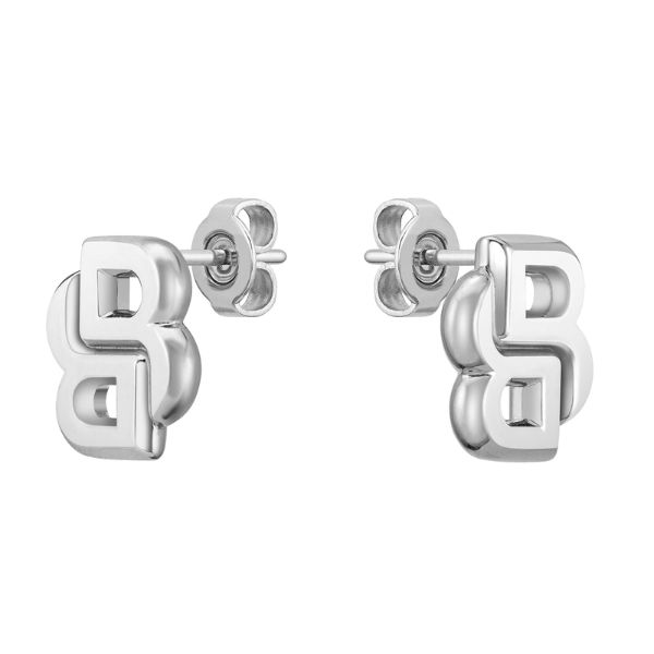 Hugo Boss Jewellery Silver-tone earrings with Double B monogram