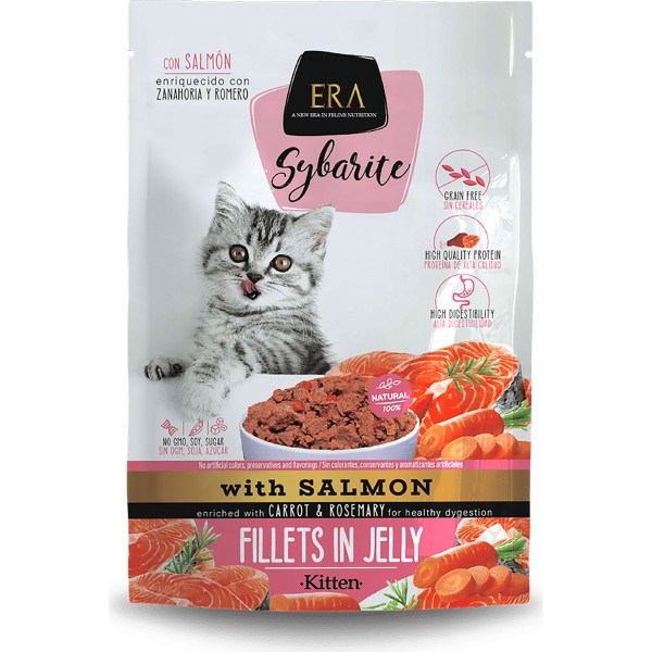 Era - Sybarite Kitten Fillets in Jelly Salmon with Carrot & Rosemary 85g