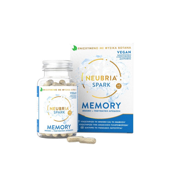Neubria Neubria Spark Memory Vegan-Nootropic Dietary Supplement With Natural Herbs Memory Mental Performance 60 Caps