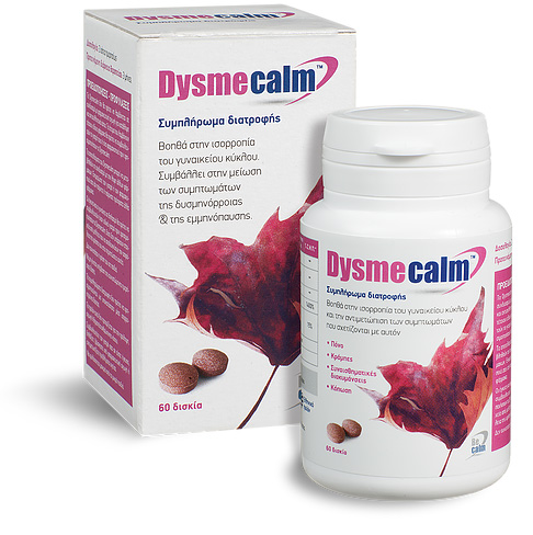 Dysmecalm Food Supplement For remenstrual Syndrome, Dysmenorrhea & Menopause 60 Tablets