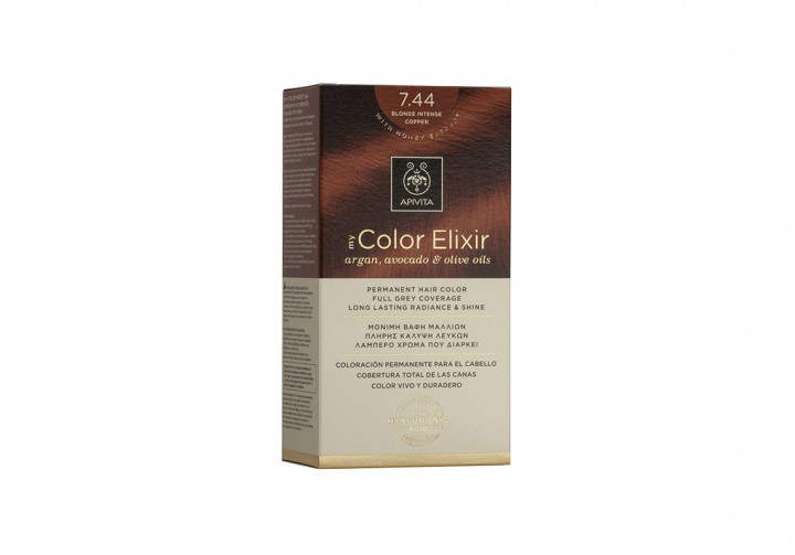 Apivita Hair Dye My Color Elixir 7.44 Blonde Intense Copper
