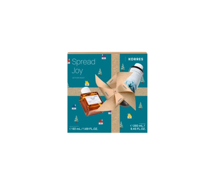 Korres Set Spread Joy Vetiver Root Eau De Toilette 50Ml + Showergel Vetiver Root Bath Body Care Shower Gel Vetiver Root 250Ml