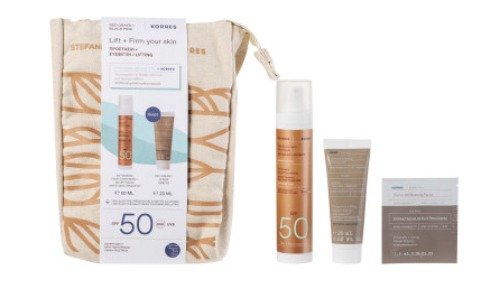 Korres Red Grape + Black Pine Set Sunscreen Face Cream Care Spf50 50 Ml + 2 Gifts