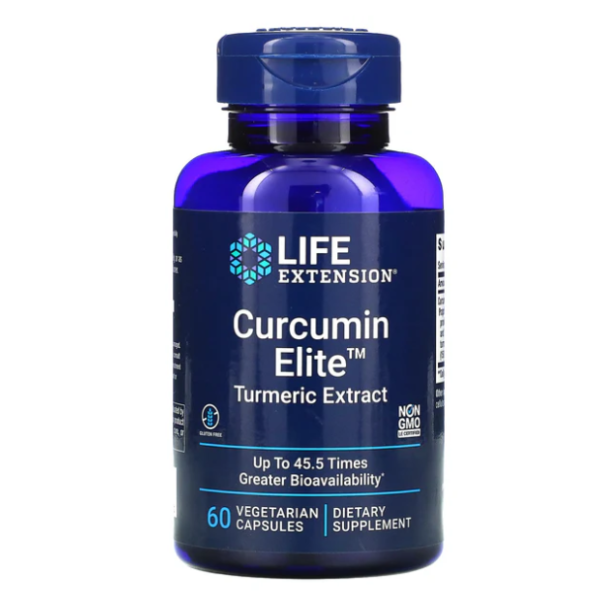 Life Extension Curcumin Elite Turmeric Extract 60 Vegetable Capsules