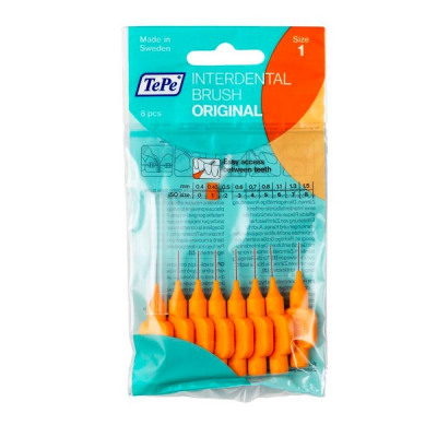 Tepe Interdental Brushes Orange 0.45Mm Bag Of 8
